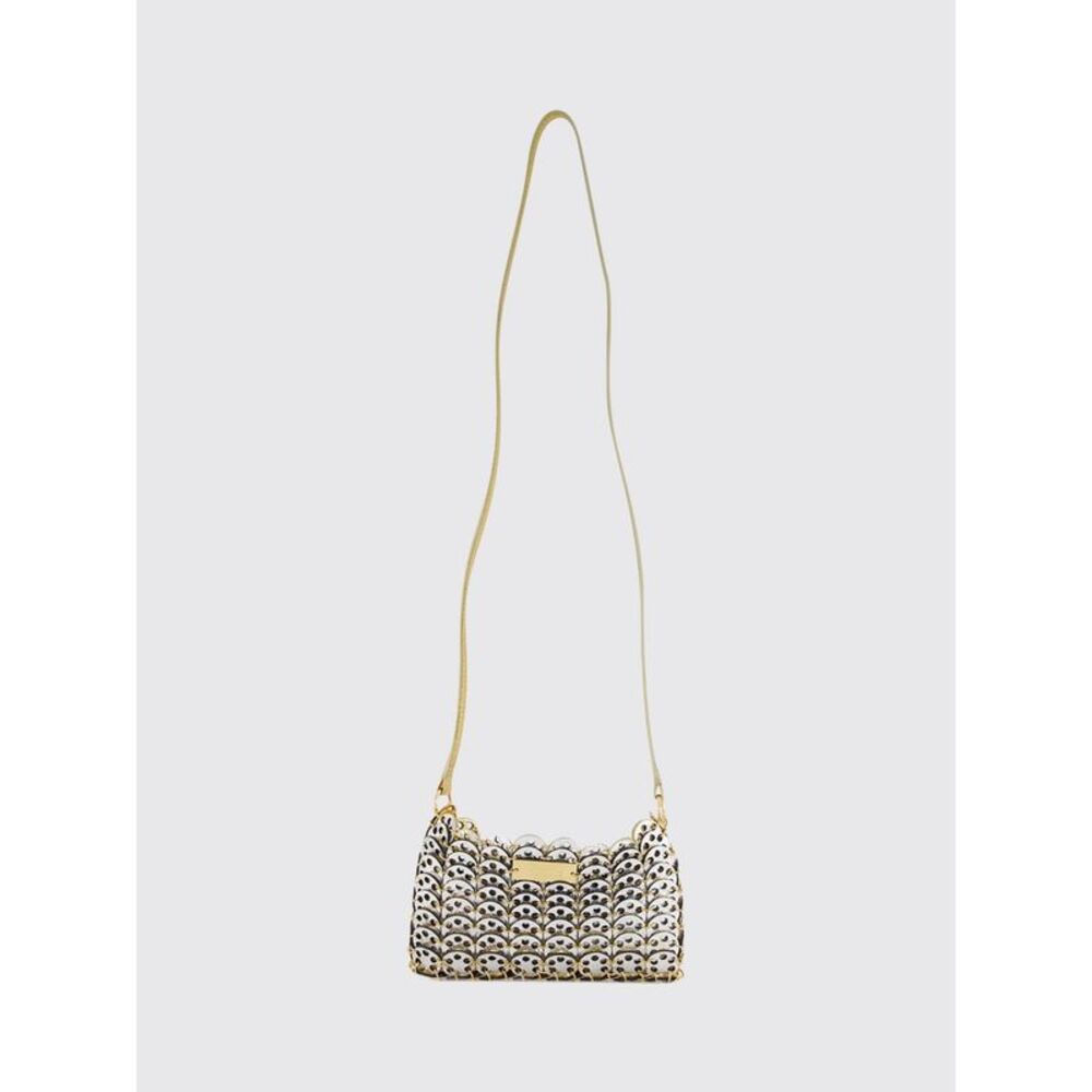 Rabanne Women Rabanne 1969 Nano Mini Metal Crossbody Bag With Leather Details